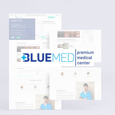 Landing page and adjustments for BlueMed Premium Medical Center